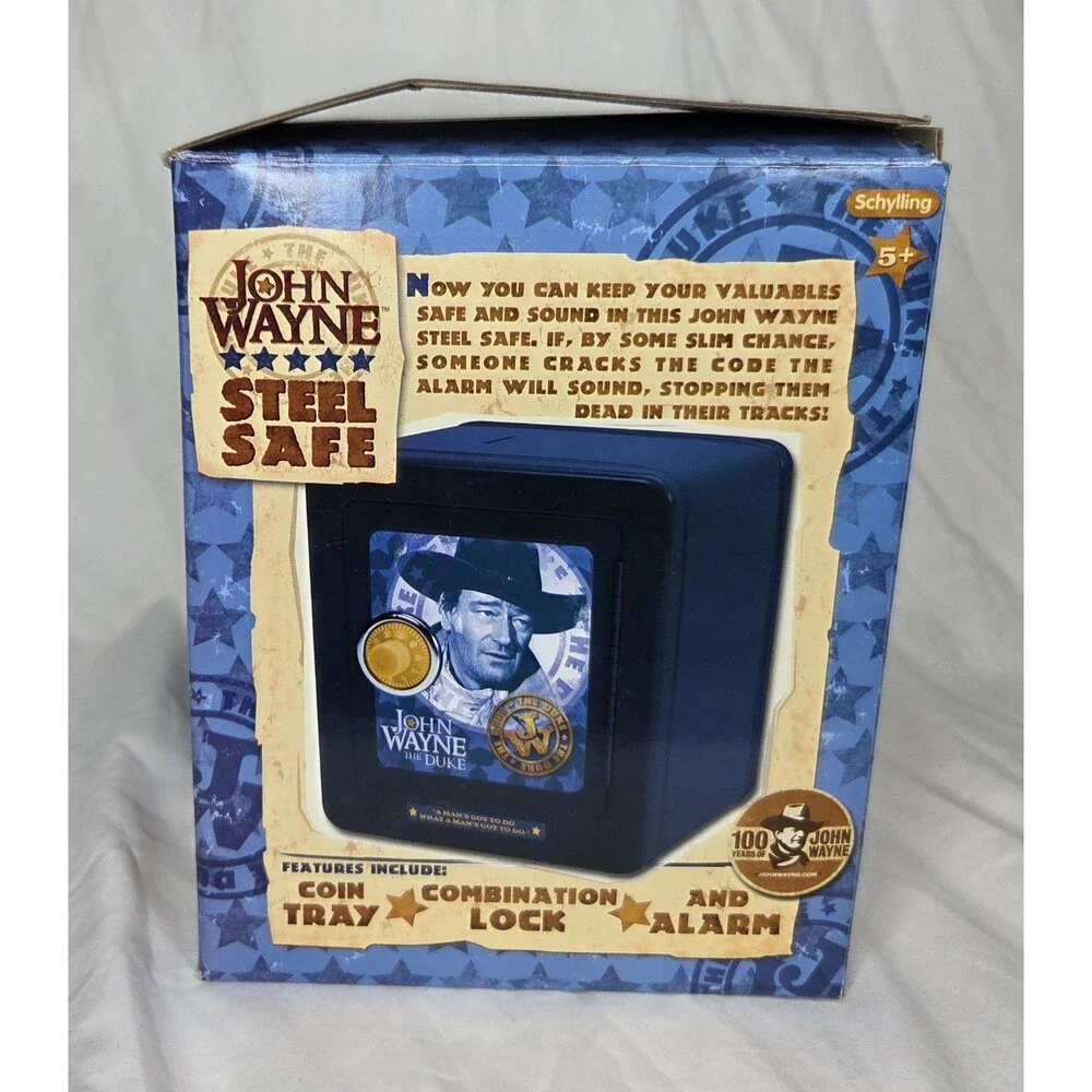 John Wayne The Duke Steel Combination Safe w/ Alarm Collectable & Box